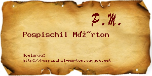 Pospischil Márton névjegykártya